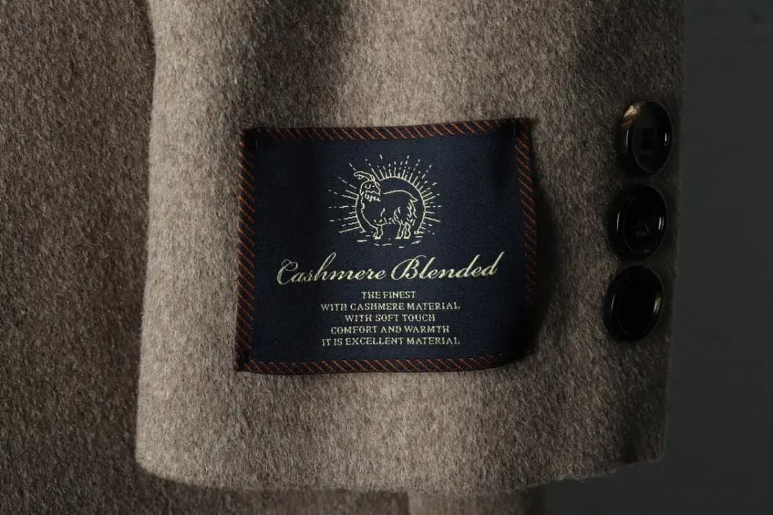 (L) 브랜드빈티지 코트자켓 앤드지 캐시미어 베이지-15EAA 상품이미지5