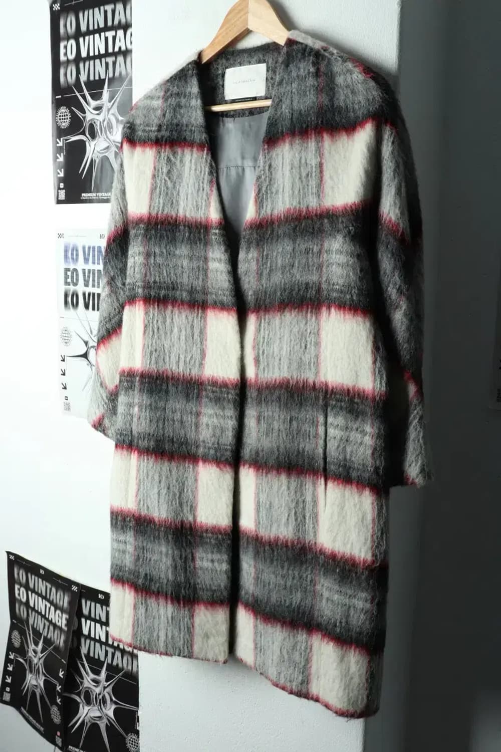 W(M) 커스텀멜로우 코트자켓 모헤어 체크 컬러믹스-15EAB 상품이미지1