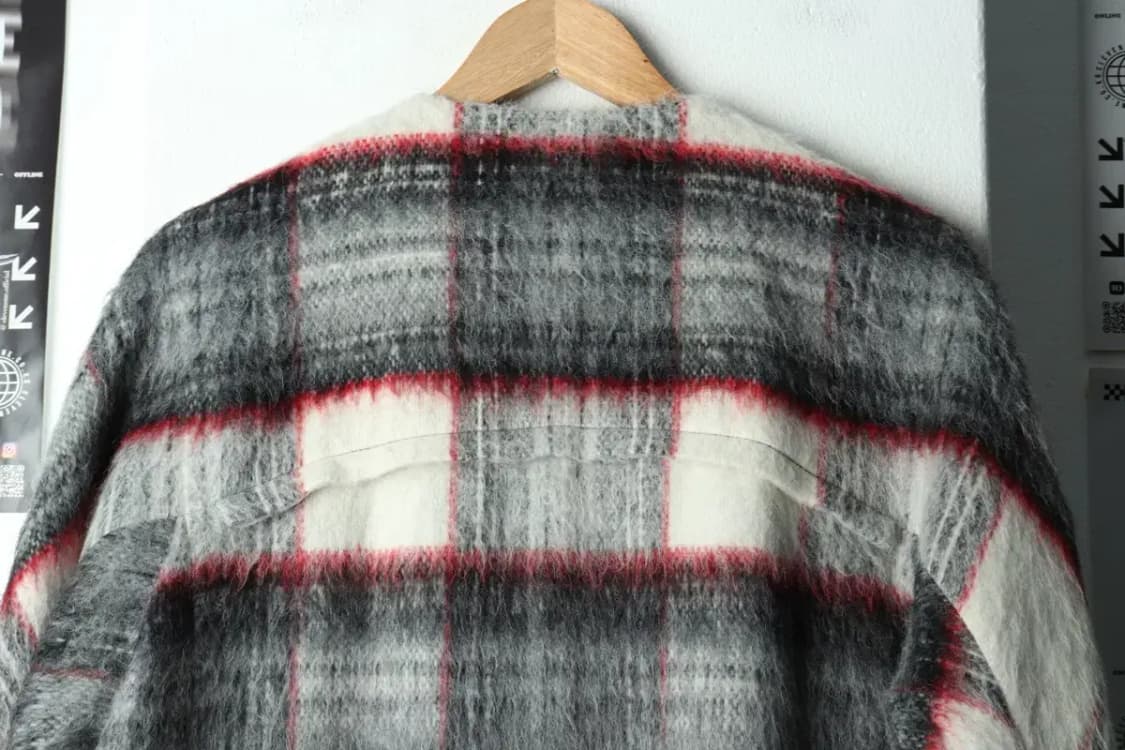 W(M) 커스텀멜로우 코트자켓 모헤어 체크 컬러믹스-15EAB 상품이미지5