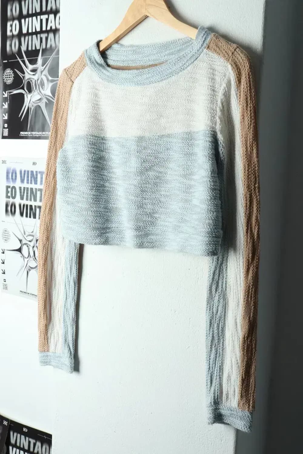 W(F) 마뗑킴 니트 연블루 크롭-15EAC 상품이미지1