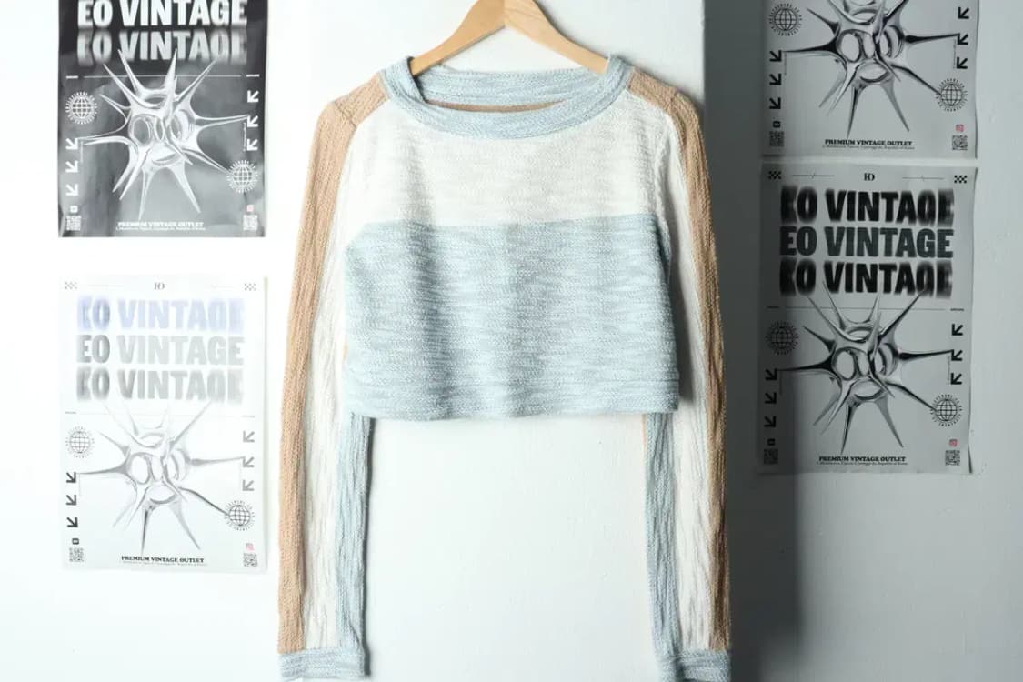 W(F) 마뗑킴 니트 연블루 크롭-15EAC 상품이미지2