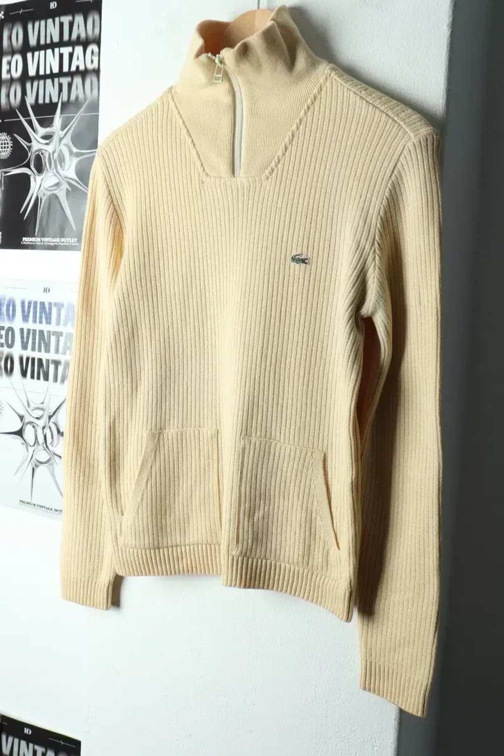 W(L) 라코스테 니트 반집업 노랑 울 희귀 매물-15EAD 상품이미지1