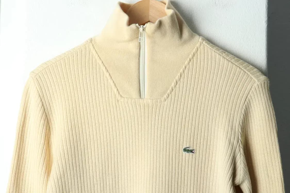 W(L) 라코스테 니트 반집업 노랑 울 희귀 매물-15EAD 상품이미지3