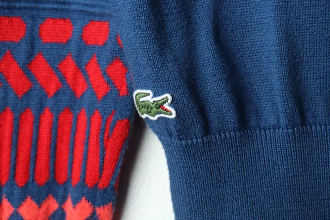 W(L) 라코스테 니트 나그랑 패턴 블루 희귀 매물-15EAE 상품이미지5