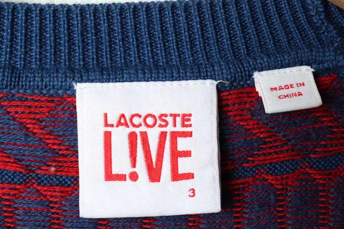 W(L) 라코스테 니트 나그랑 패턴 블루 희귀 매물-15EAE 상품이미지6