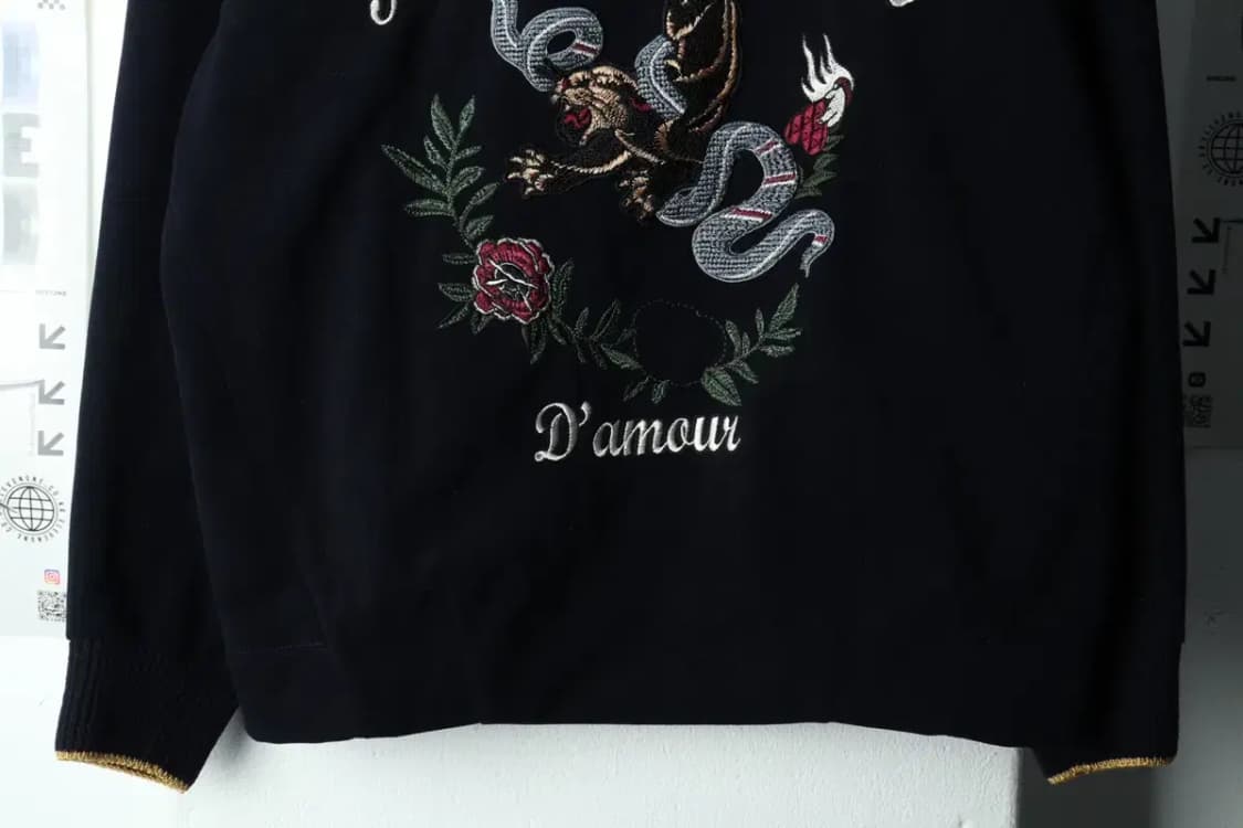 W(S) 시스템 맨투맨 티셔츠 한섬 스웨이드 자수 한정판 매물-15EB4 상품이미지4