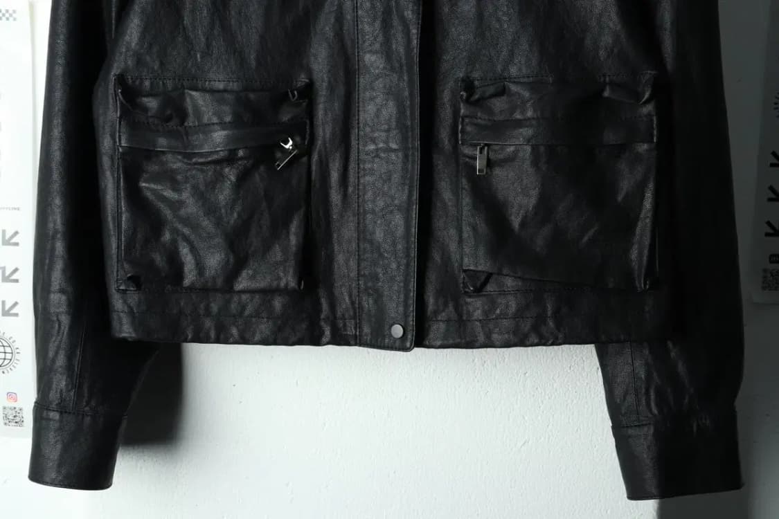 W(M) 오조크 집업 바람막이 점퍼자켓 레더 블랙 신상-15EB5 상품이미지4