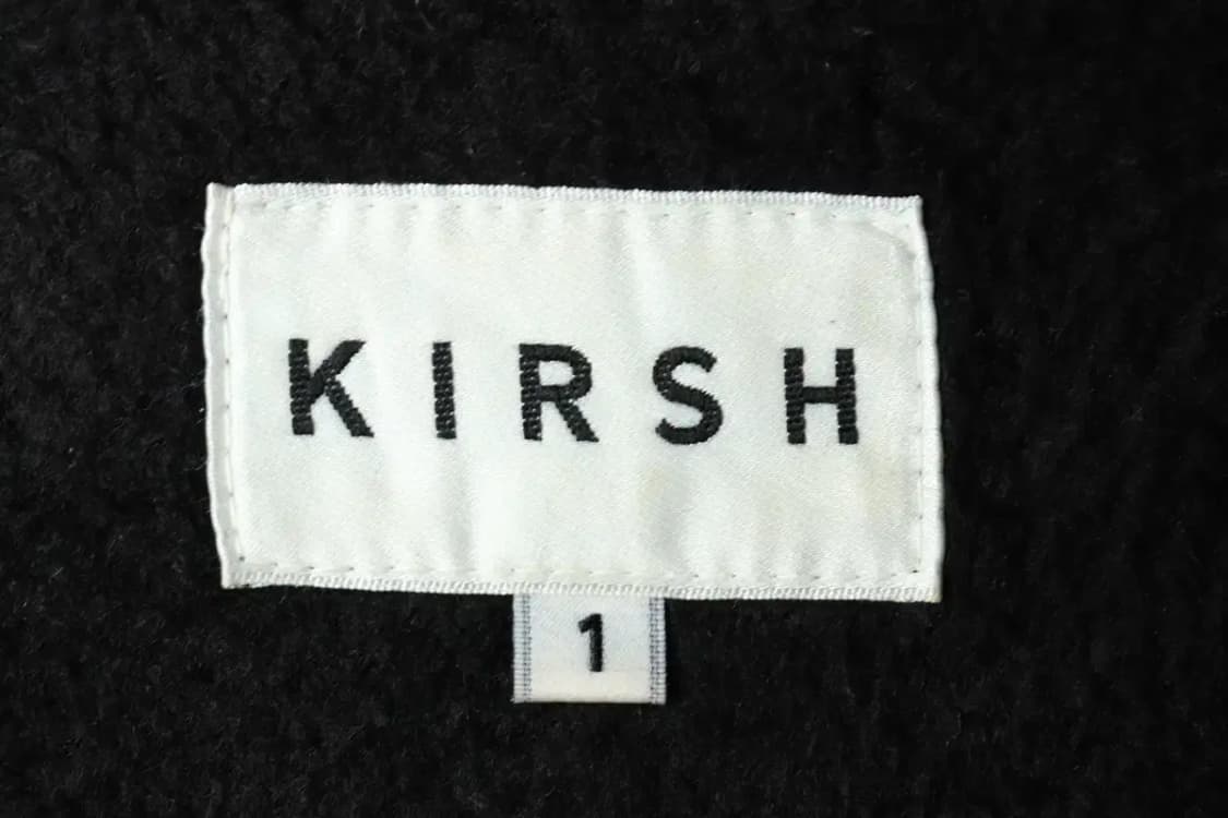 W(S-M) 키르시 맨투맨 티셔츠 빅로고 블랙 기모 자수-15EB9 상품이미지7