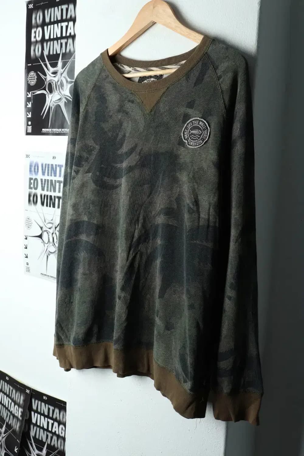 (L-XL) 반스 긴팔티셔츠 카모 야자수 한정판 스트릿무드-15EBA 상품이미지1