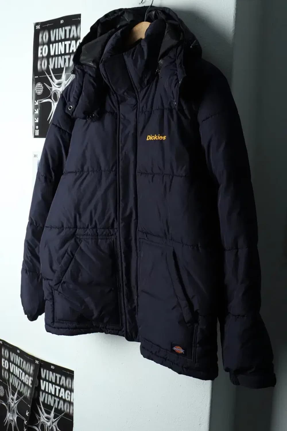 (L-XL) 디키즈 패딩 점퍼자켓 네이비 올드스쿨-15F34 상품이미지1