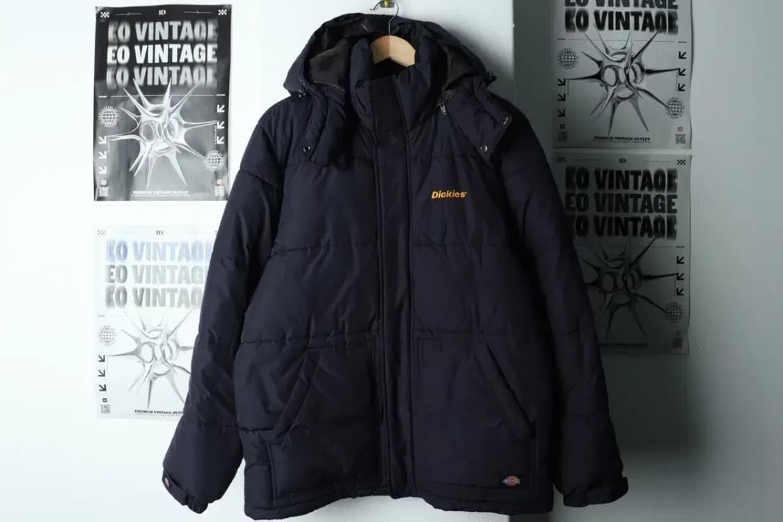 (L-XL) 디키즈 패딩 점퍼자켓 네이비 올드스쿨-15F34 상품이미지2