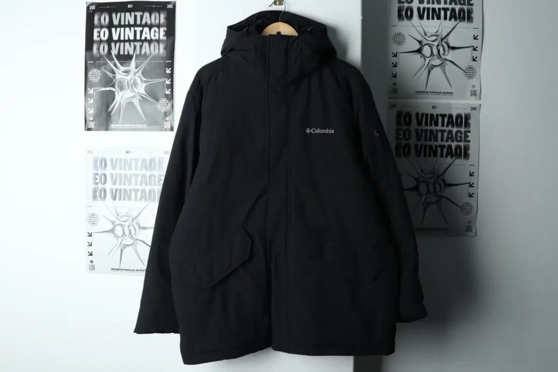 (2XL) 컬럼비아 패딩 점퍼자켓 빅사이즈 네이비 롱-15F36 상품이미지2