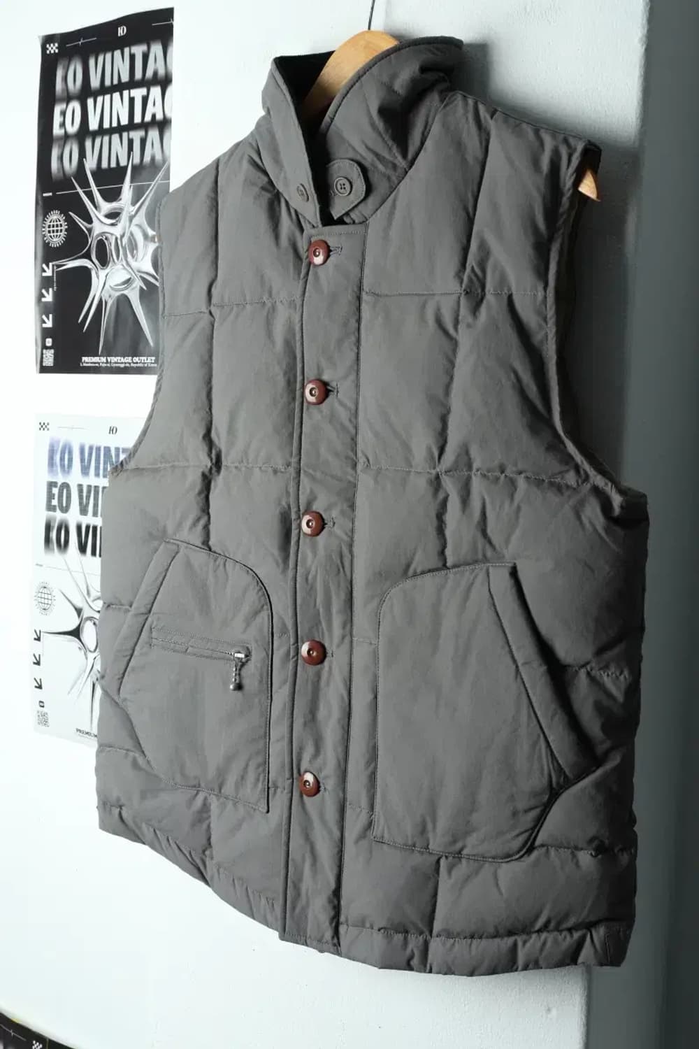 (L-XL) 커버낫 패딩 점퍼자켓 조끼 덕다운 그레이-15F39 상품이미지1