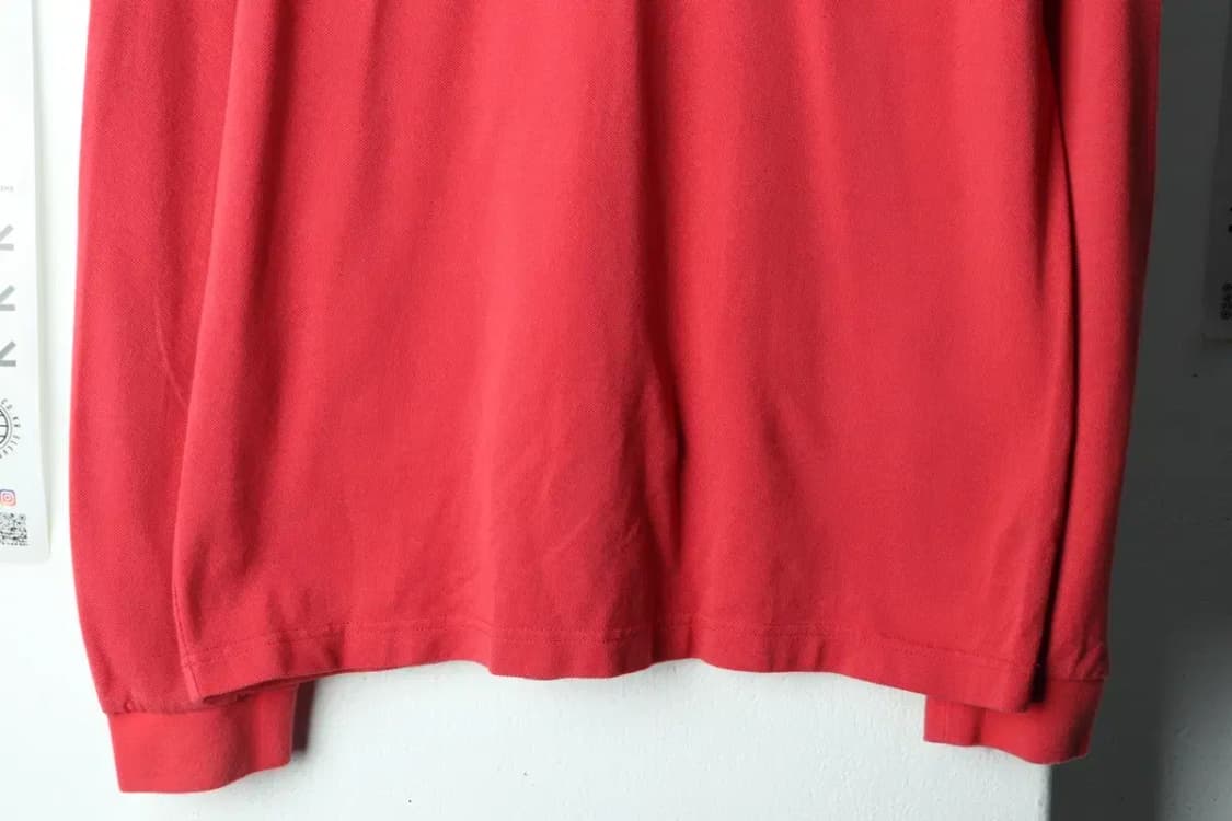 (L) 라코스테 카라 긴팔티셔츠 레드 올드스쿨-15F3B 상품이미지4