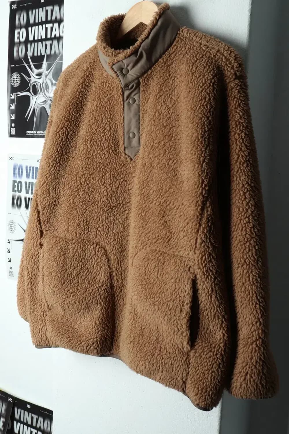 (L-XL) 유니클로 화이트마운티니어링 후리스 플리스 반집업-15F3C 상품이미지1