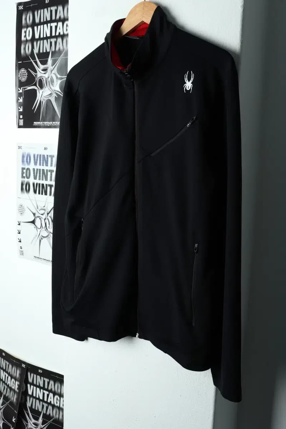 (XL-2XL) 스파이더 집업져지 트랙탑 블랙 올드스쿨-15F3D 상품이미지1