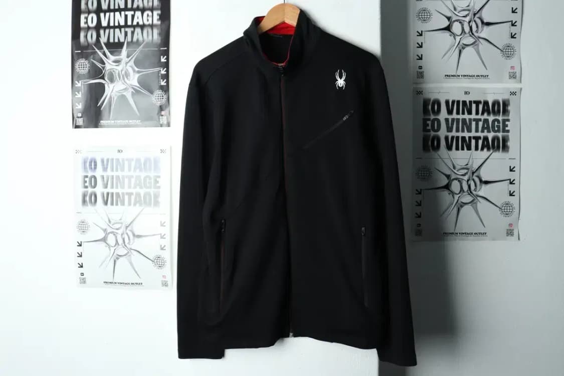 (XL-2XL) 스파이더 집업져지 트랙탑 블랙 올드스쿨-15F3D 상품이미지2