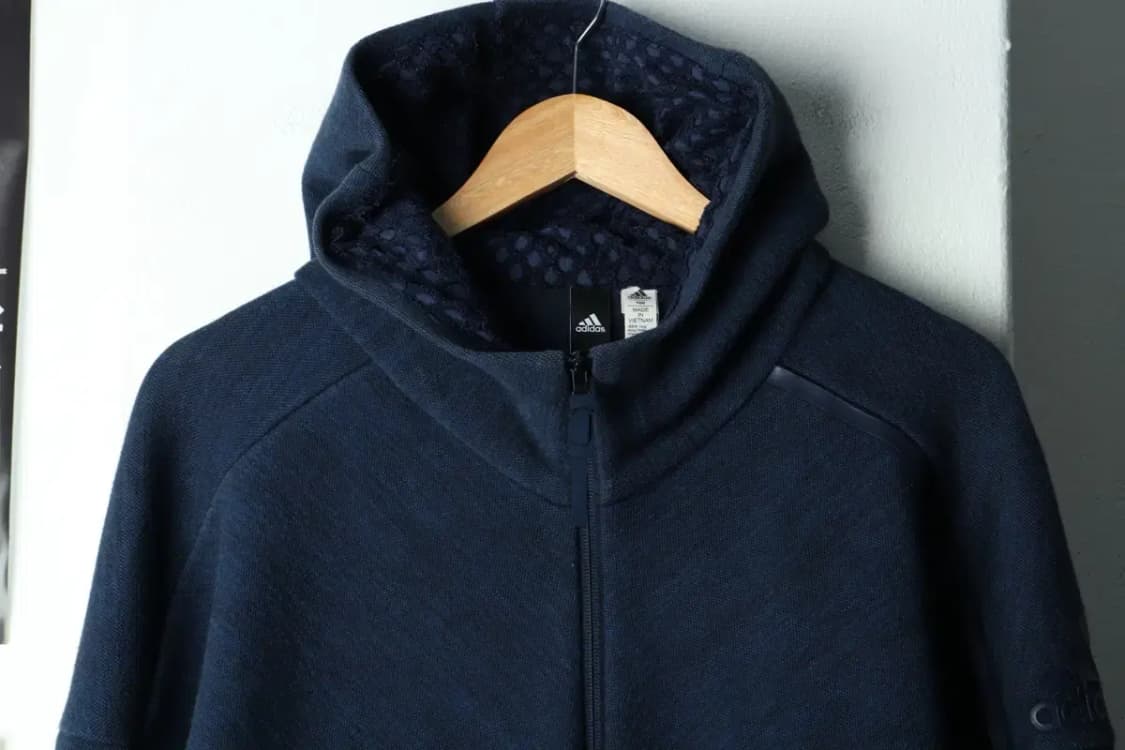 (L) 아디다스 후드집업 네이비 폴리 올드스쿨-15F44 상품이미지3