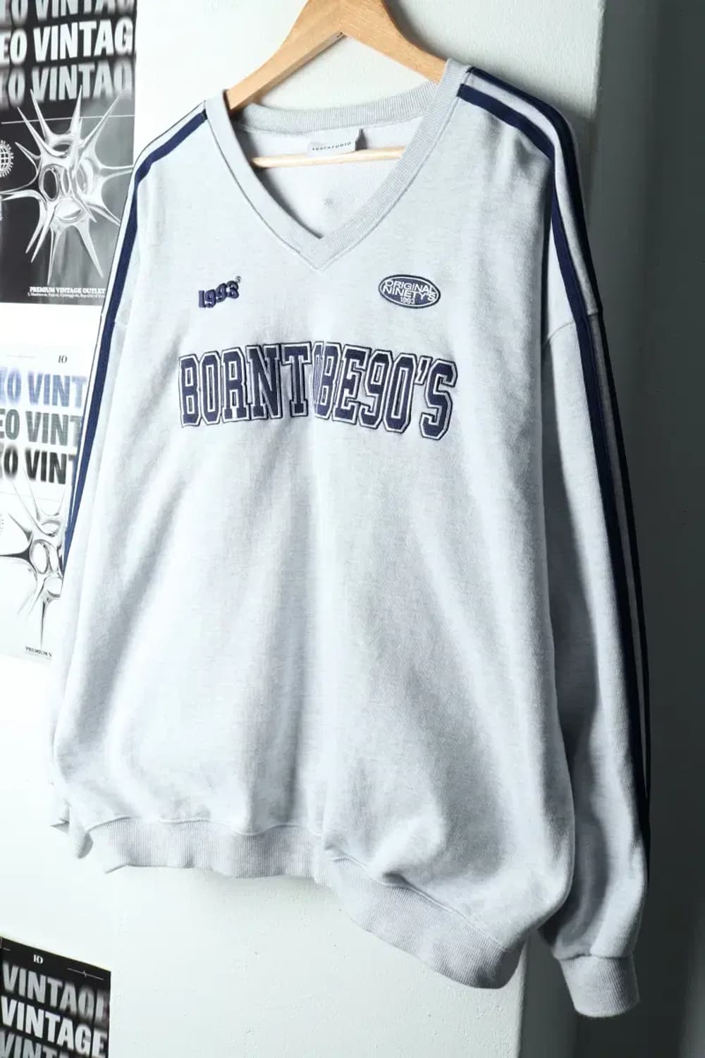 (F) 스튜디오 맨투맨 티셔츠 블록코어 멜란지-15F47 상품이미지1