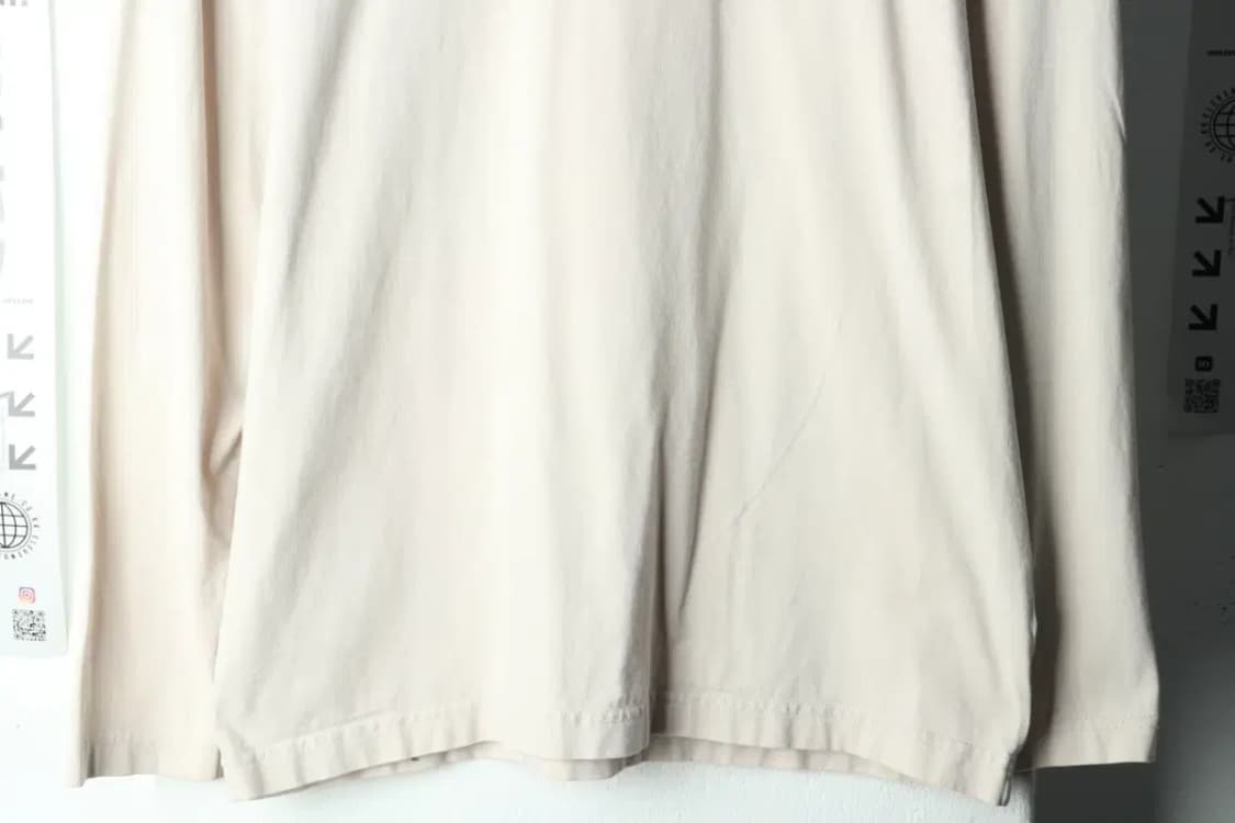 (M) 노스페이스 긴팔티셔츠 베이지 로고-15F49 상품이미지4