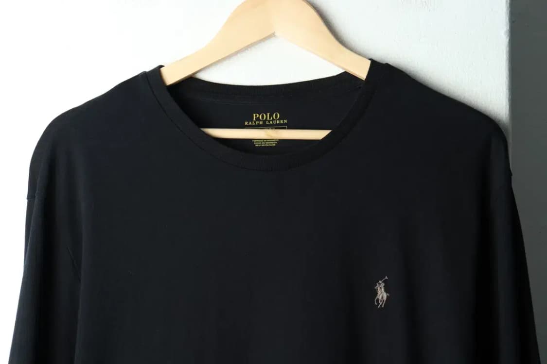 (M-L) 폴로 랄프로렌 긴팔티셔츠 블랙 포니-15F4A 상품이미지3