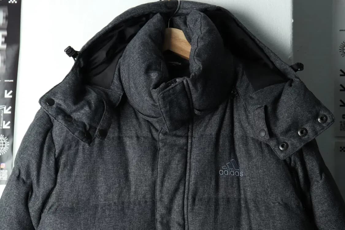 (XL) 아디다스 패딩 점퍼자켓 덕다운 그레이 올드스쿨-15F4F 상품이미지3