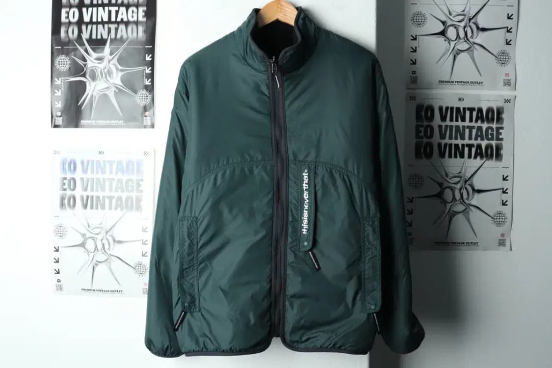 (M-L) 디스이즈네버댓 패딩 점퍼자켓 리버시블 후리스 블랙-15FBF 상품이미지3