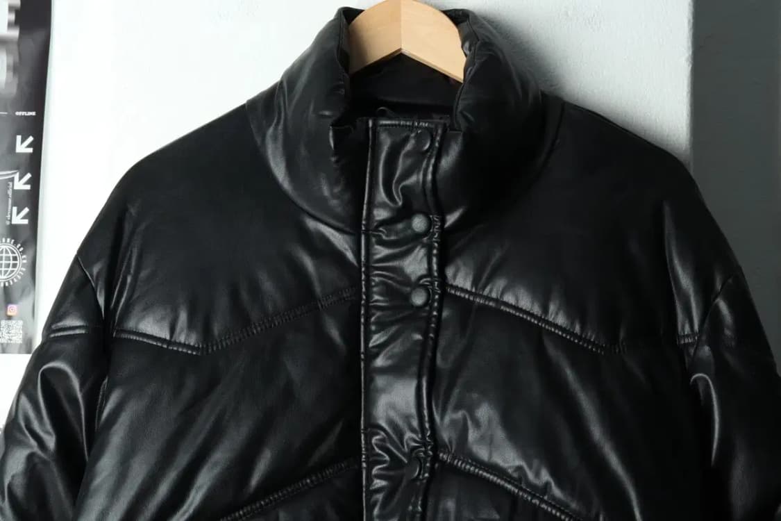 W(L-XL) 자라 패딩 점퍼자켓 레더 블랙 한정판-15FC1 상품이미지3