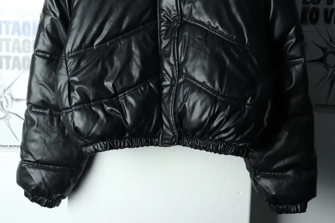 W(L-XL) 자라 패딩 점퍼자켓 레더 블랙 한정판-15FC1 상품이미지4