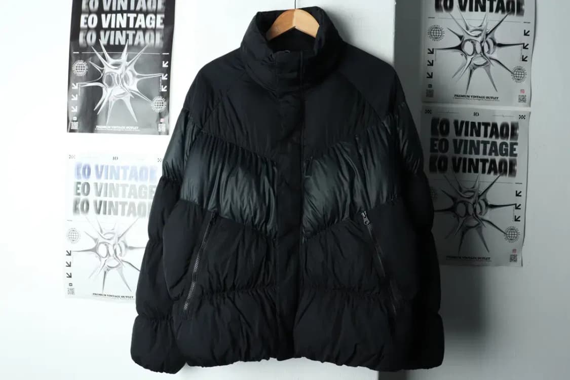 (M-L) 나이키 패딩 점퍼자켓 덕다운 블랙 올드스쿨-15FC4 상품이미지2