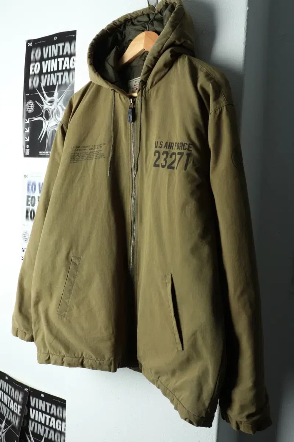 (L-2XL) 브랜드빈티지 패딩 점퍼자켓 공군 카키 경량 누빔-15FCA 상품이미지1