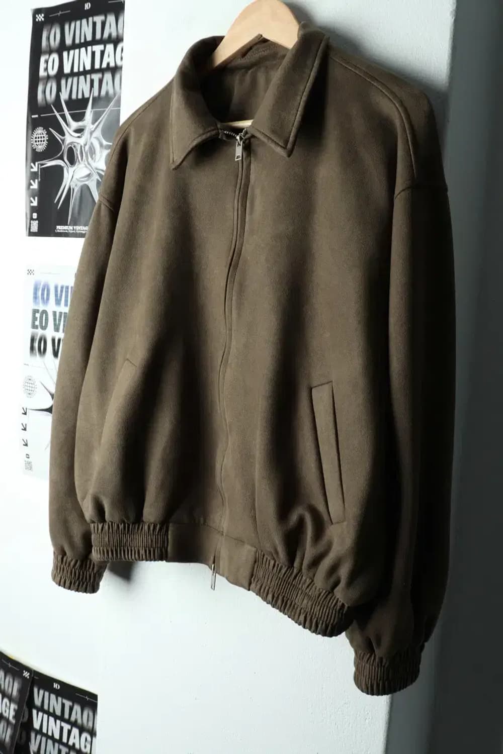 (M-L) 스탠다드에러 집업 바람막이 점퍼자켓 세무 스웨이드-15FCD 상품이미지1