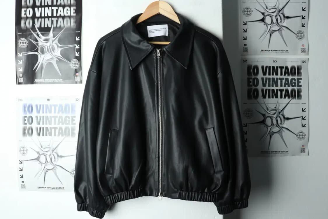 W(F) 플레이스 스튜디오 집업 바람막이 점퍼자켓 비건 레더-15FCF 상품이미지2