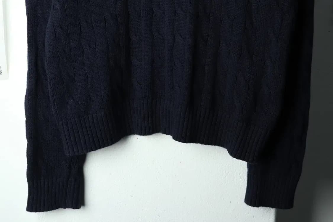 (L-XL) 폴로 랄프로렌 니트 케이블 꽈배기 네이비 레드포니-15FD3 상품이미지4