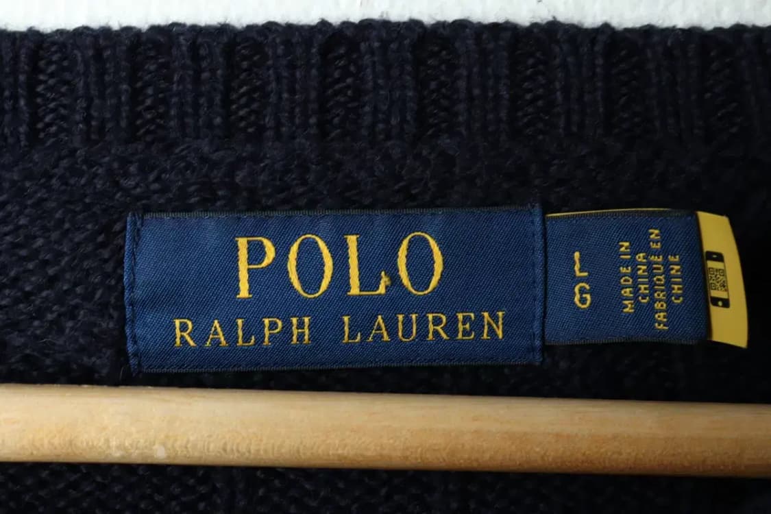 (L-XL) 폴로 랄프로렌 니트 케이블 꽈배기 네이비 레드포니-15FD3 상품이미지6