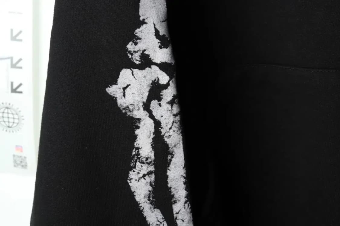 (M-XL) 블랙아웃 후드티셔츠 본 스컬 올드스쿨 매물 희귀-15FD5 상품이미지6