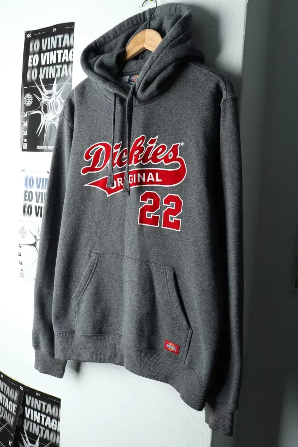 (L-XL) 디키즈 후드티셔츠 빅로고 그레이 기모-15FED 상품이미지1