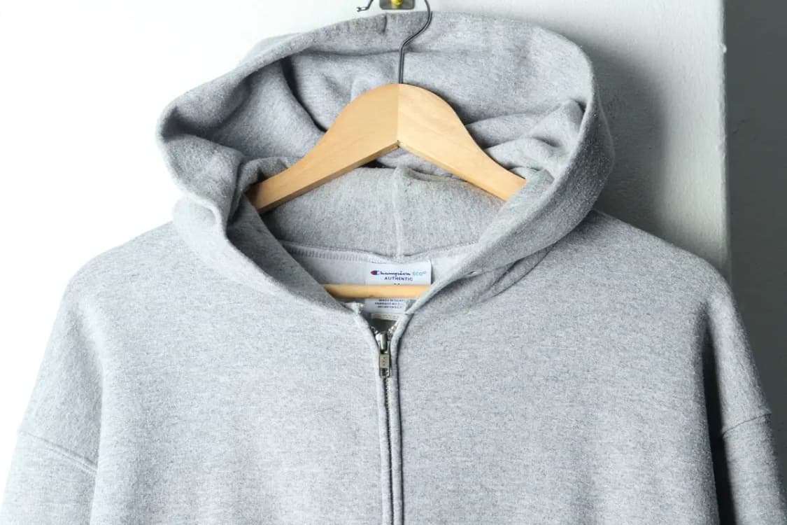 (M-XL) 챔피온 후드집업 그레이 기모 올드스쿨-15FF0 상품이미지3