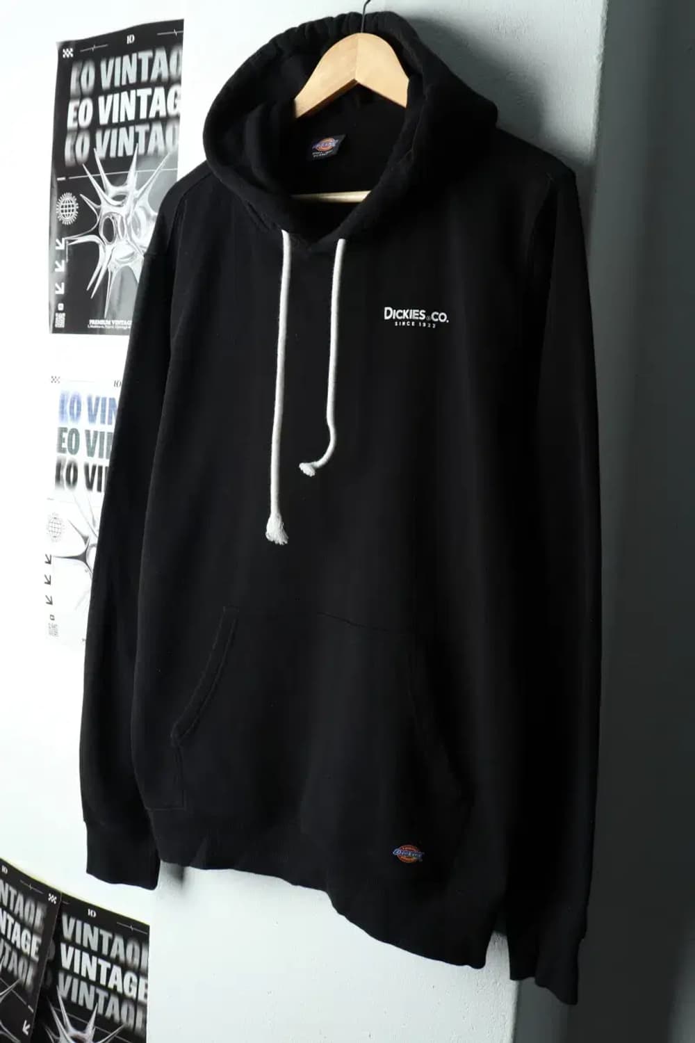 (XL-2XL) 디키즈 후드티셔츠 블랙 로고 올드스쿨-15FFD 상품이미지1