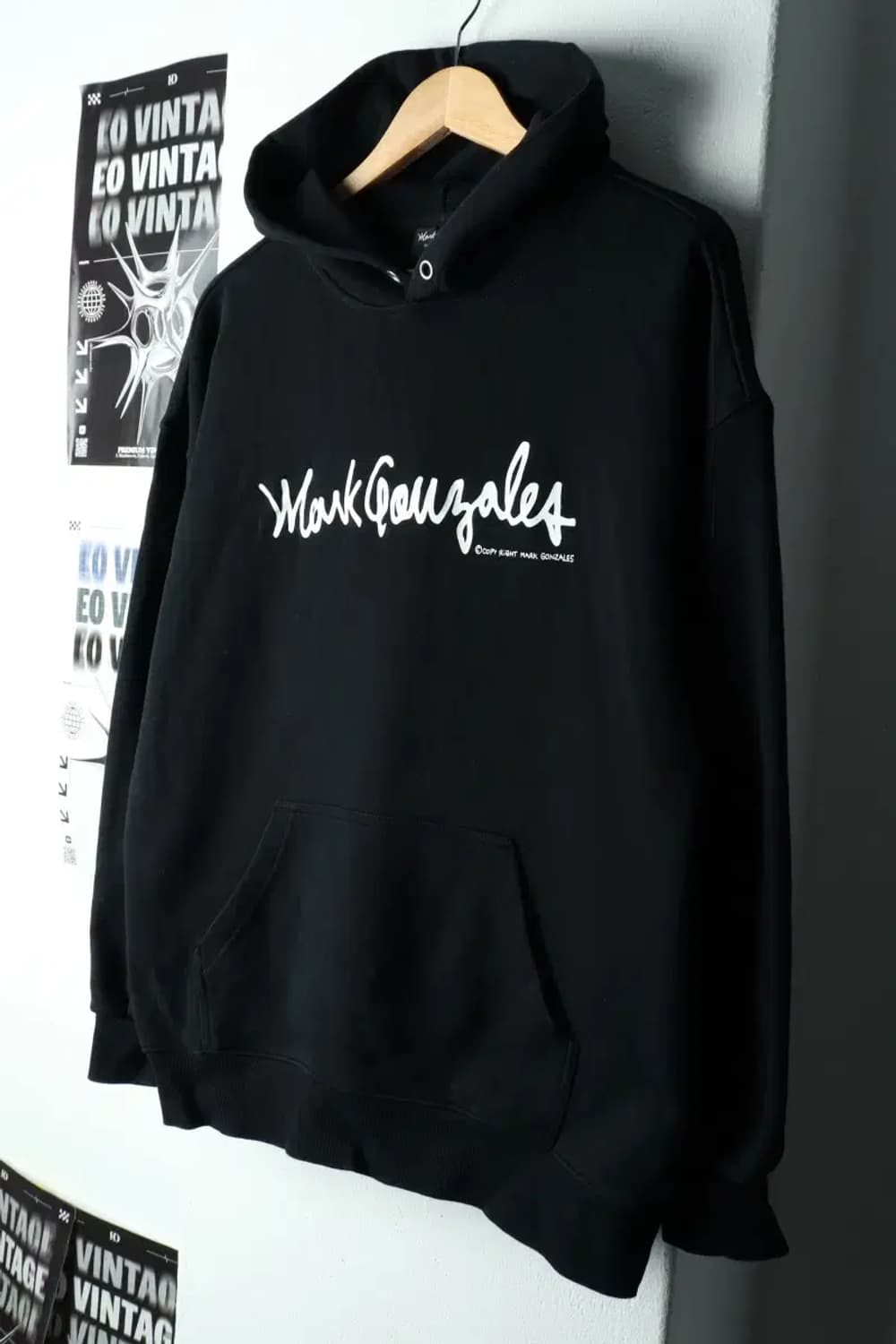 (M-L) 마크곤잘레스 후드티셔츠 빅로고 블랙 올드스쿨-15FFE 상품이미지1