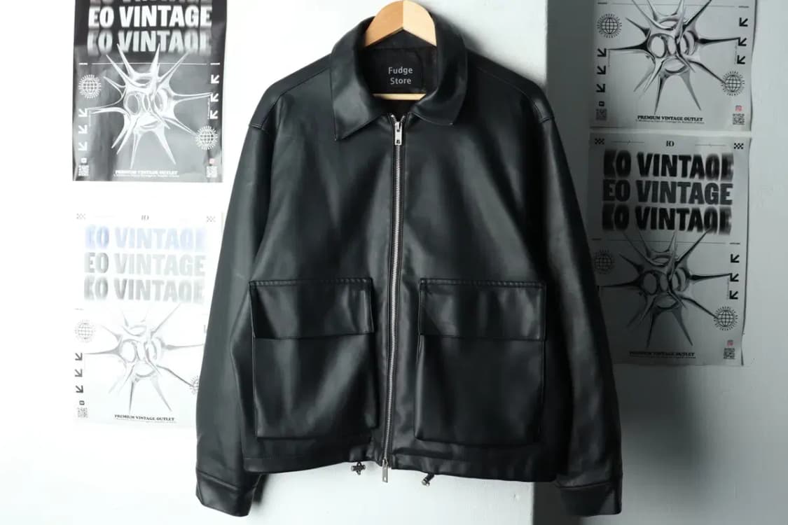 (M) 라퍼지스토어 집업 바람막이 점퍼자켓 부분이염 레더-16001 상품이미지2