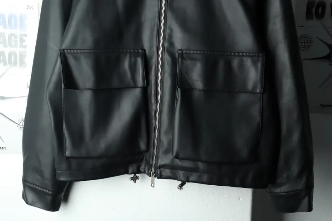 (M) 라퍼지스토어 집업 바람막이 점퍼자켓 부분이염 레더-16001 상품이미지4