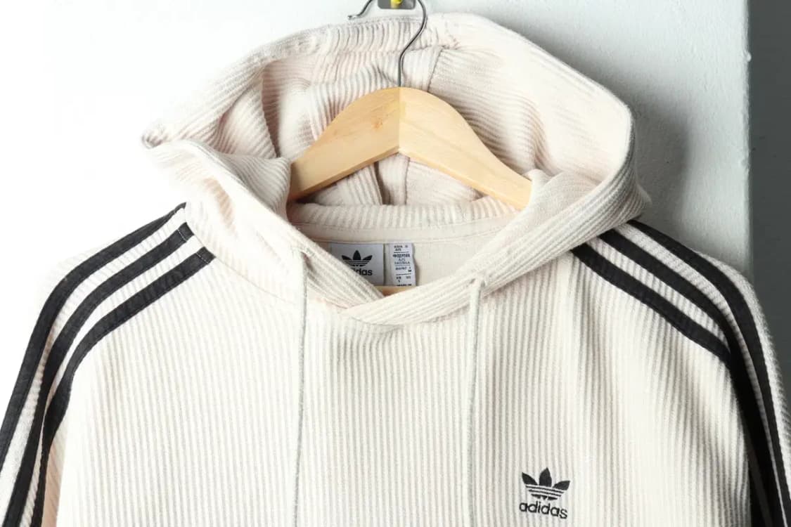 W(S) 아디다스 후드티셔츠 희귀 매물 와플 크롭 크림 한정판-16002 상품이미지3