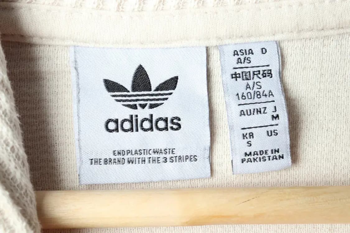 W(S) 아디다스 후드티셔츠 희귀 매물 와플 크롭 크림 한정판-16002 상품이미지7