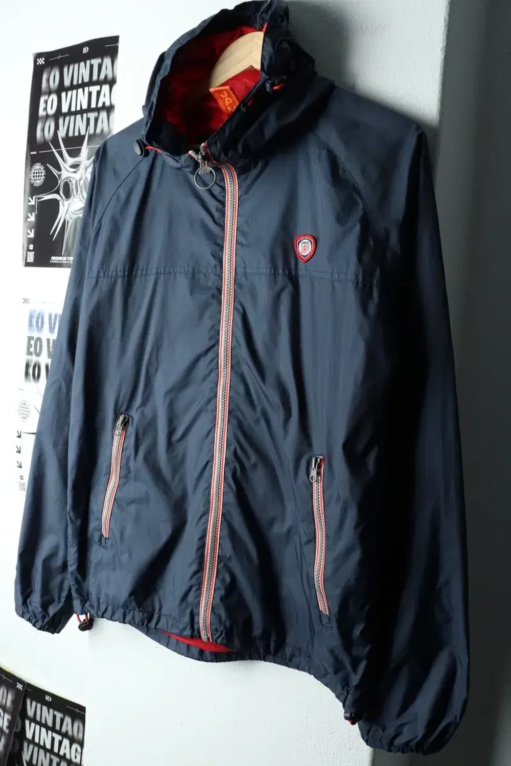 (M-L) 슈퍼드라이 집업 바람막이 점퍼자켓 블루 올드스쿨-16006 상품이미지1