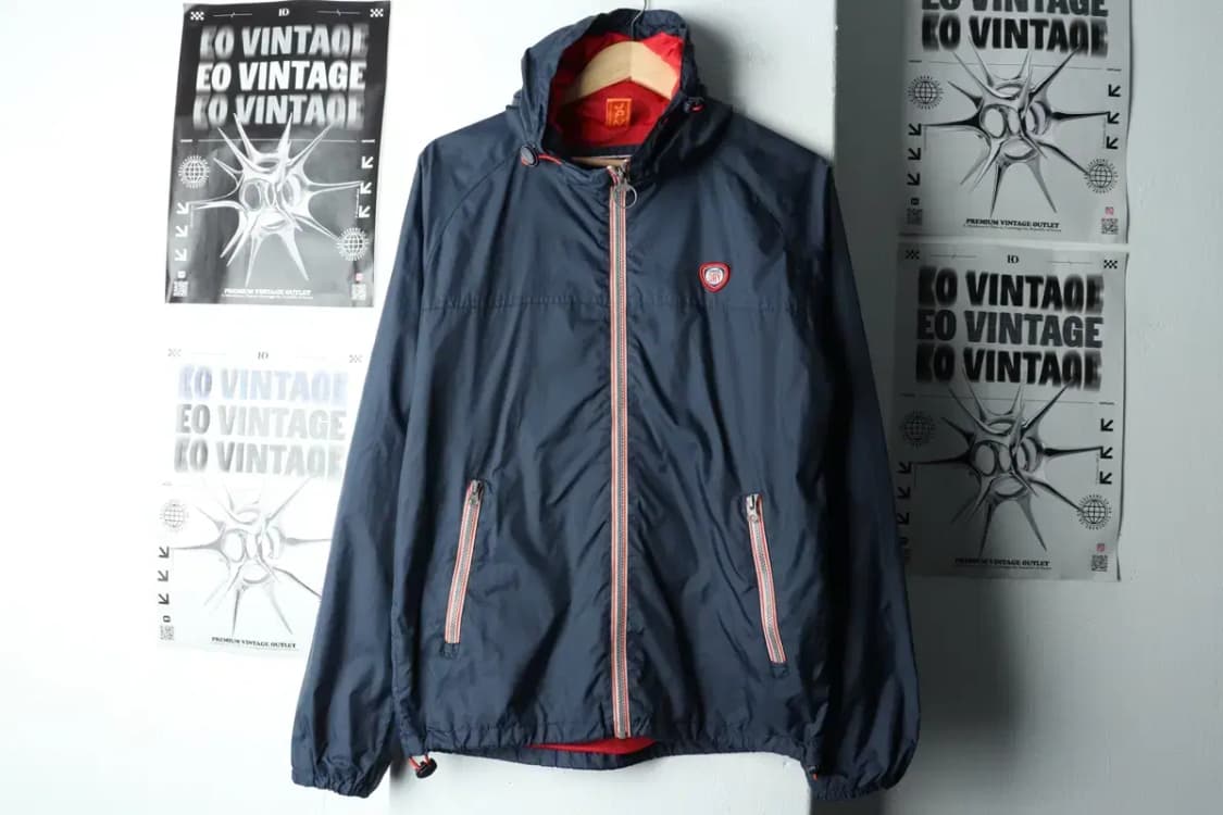 (M-L) 슈퍼드라이 집업 바람막이 점퍼자켓 블루 올드스쿨-16006 상품이미지2