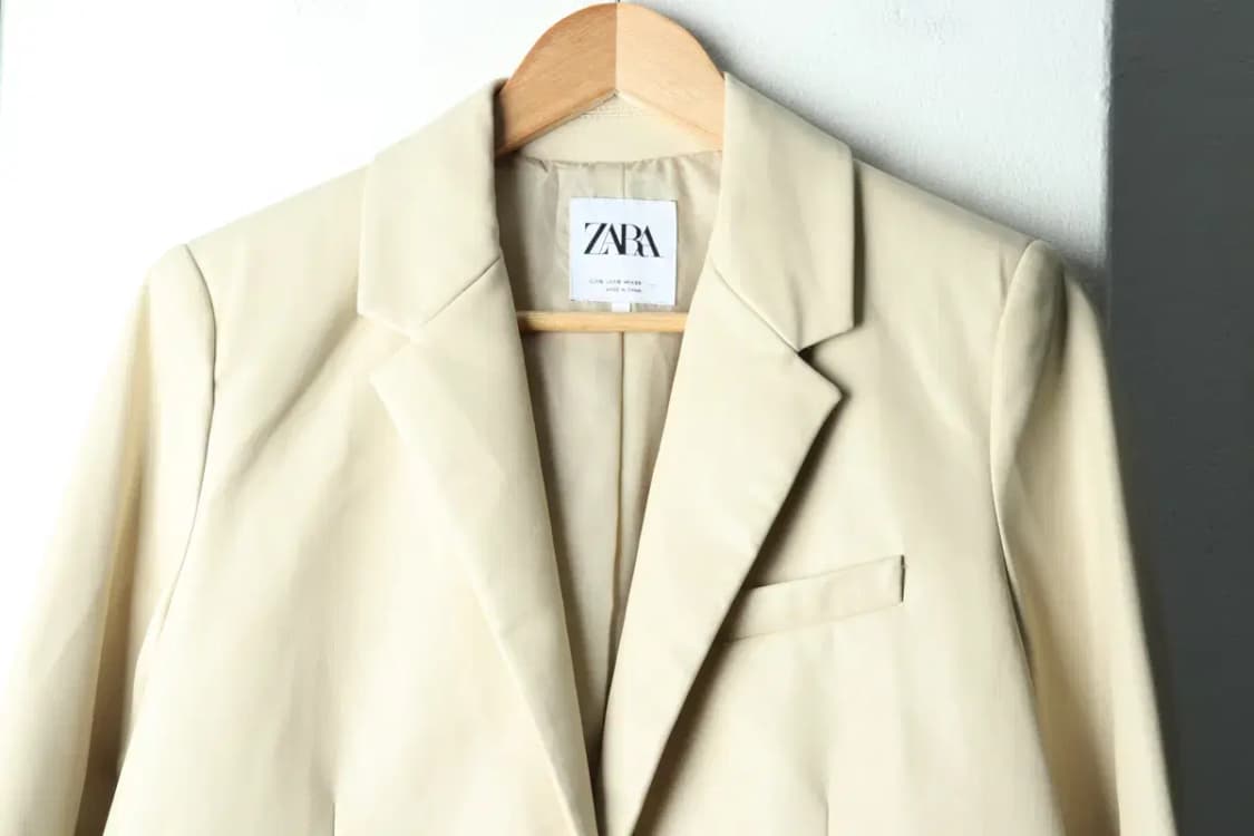 W(S-M) 자라 집업 바람막이 점퍼자켓 레더 아이보리-16007 상품이미지3