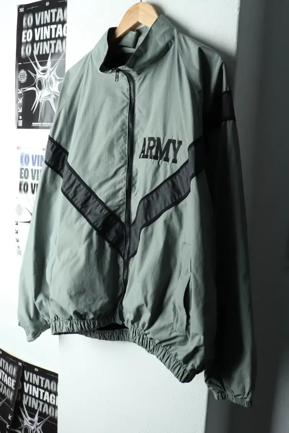 (L-XL) 브랜드빈티지 집업 바람막이 점퍼자켓 아미 미군-1600C 상품이미지1