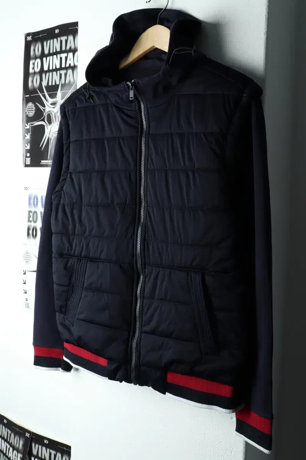 (L-XL) 자라 집업 바람막이 점퍼자켓 패디드 네이비-1600D 상품이미지1