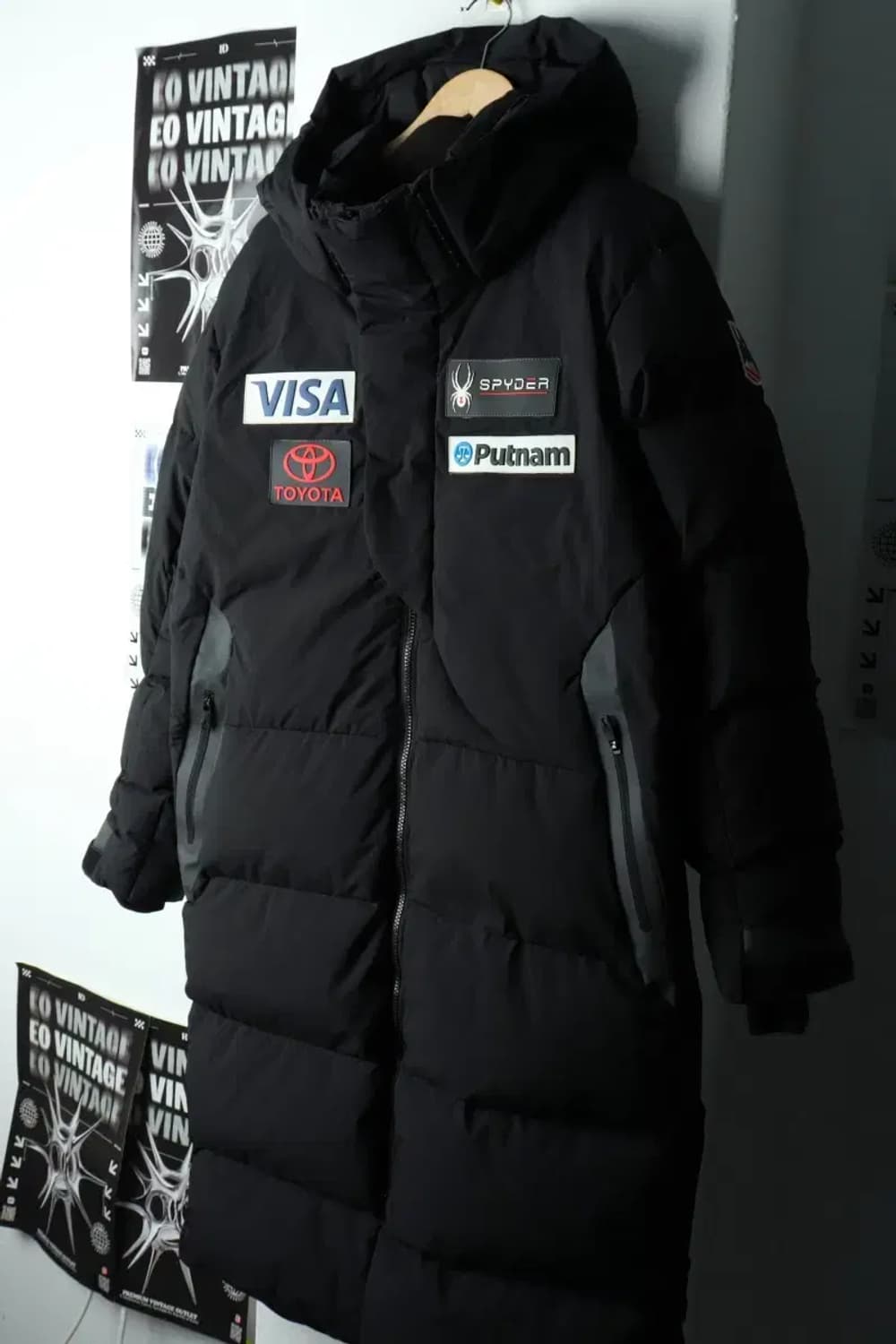 (L-XL) 스파이더 패딩 점퍼자켓 스키팀 롱 한정판 오리털-15F52 상품이미지1